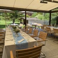 Gedeckte Tisch im Hotel Restaurant Erber in Ismaning