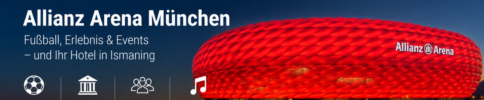 Allianz Arena nahe dem Hotel Erber