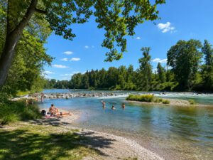 Isarbaden in Ismaning 8 Minuten vom Hotel Erber in Fischerhäuser