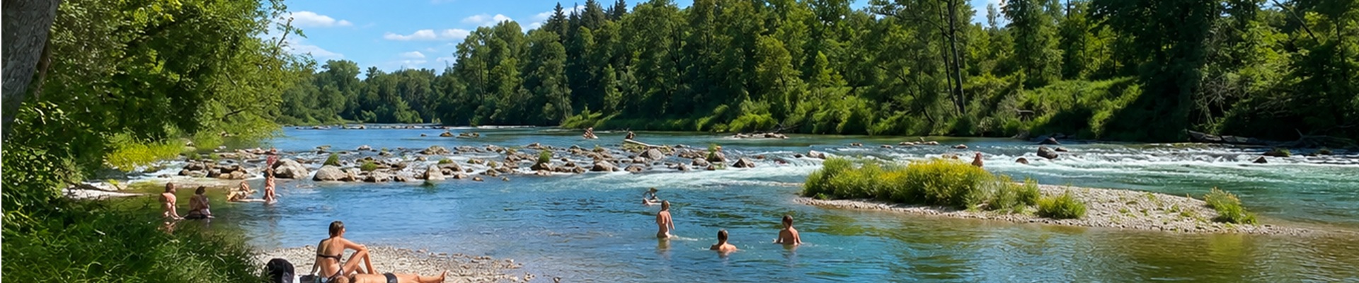 Naturpool-Isarbaden in Fischerhäuser nahe Hotel Erber